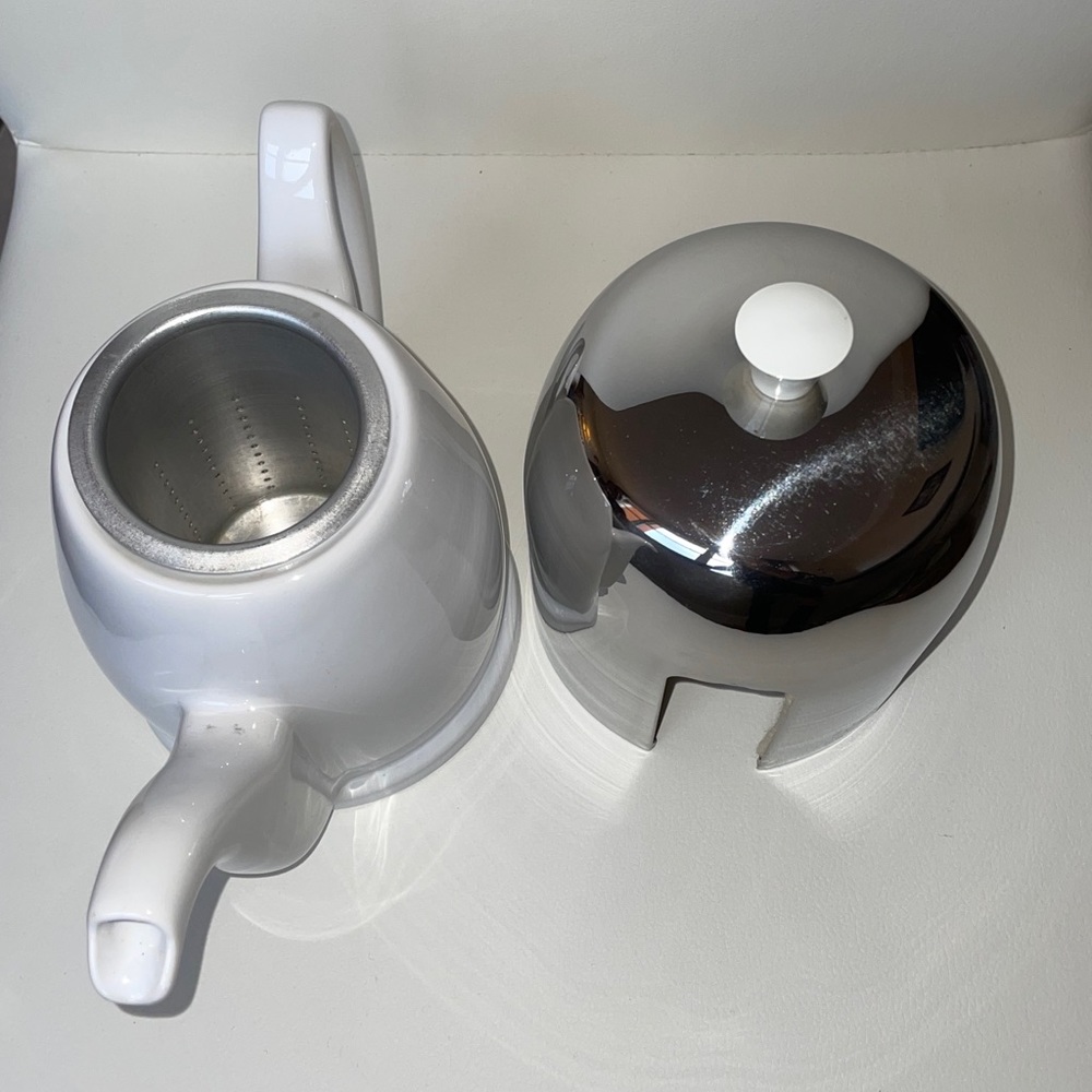 Silver teapot